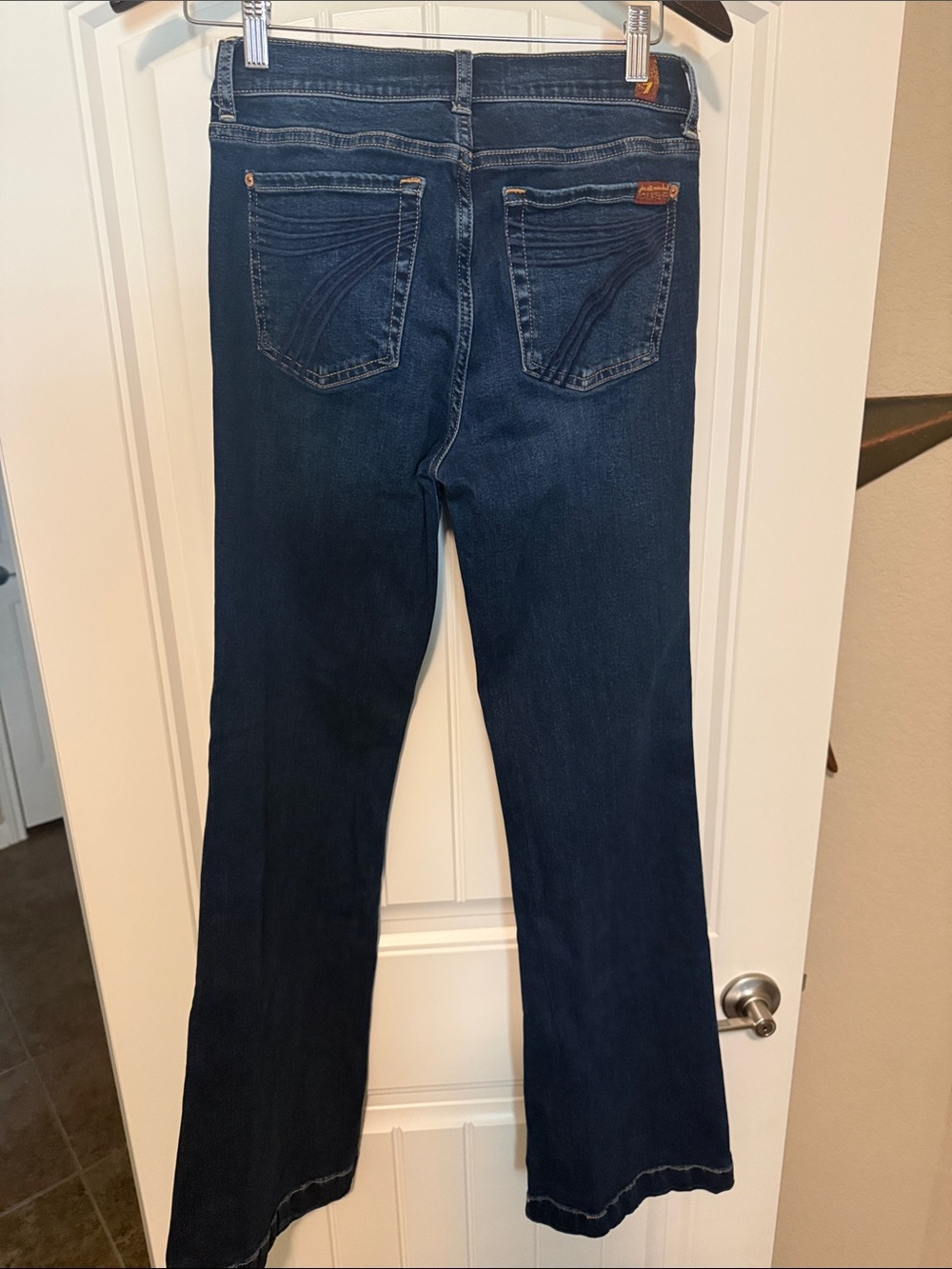 7 For All Mankind Dark Indigo Flare Jeans